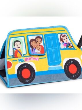 Ms Rachel Yellow and Blue School Bus Activity Mat
